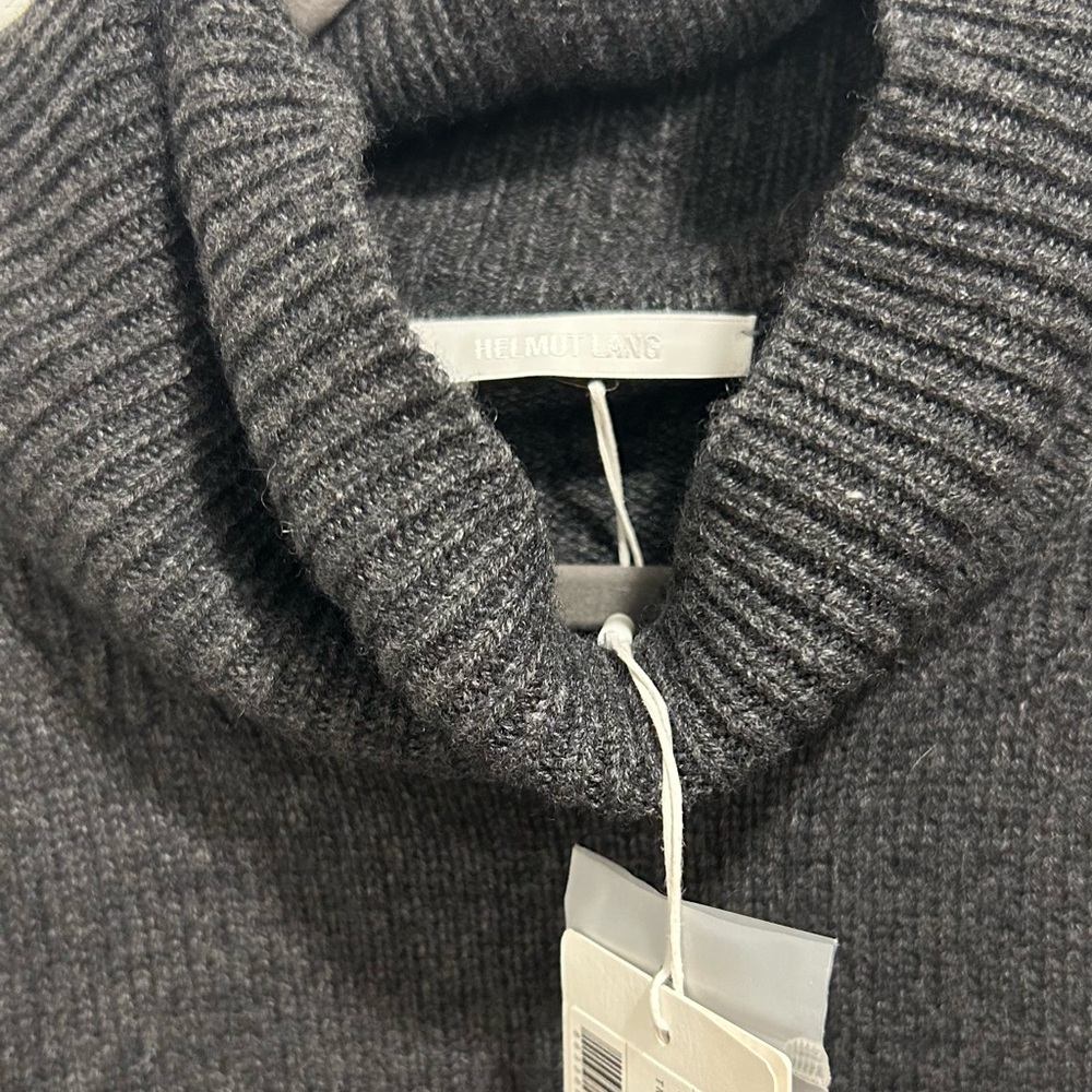 Helmut Lang Men's Grey Turtleneck Knit Sweater NWT